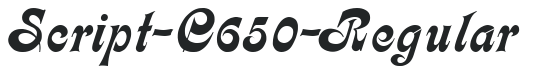 Script-C650-Regular letters preview