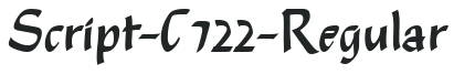 Script-C722-Regular letters preview