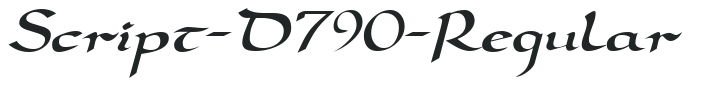 Script-D790-Regular letters preview