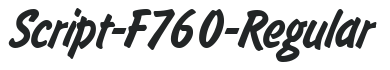 Script-F760-Regular letters preview