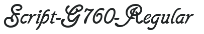 Script-G760-Regular letters preview