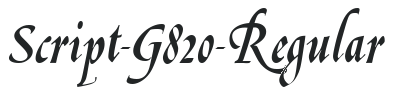 Script-G820-Regular letters preview