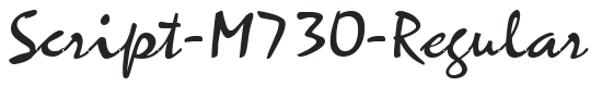 Script-M730-Regular letters preview