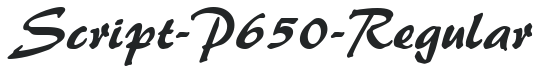 Script-P650-Regular letters preview