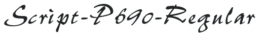 Script-P690-Regular letters preview