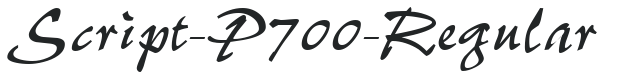 Script-P700-Regular letters preview