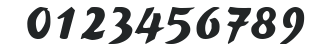 Script-R691-Bold numbers preview