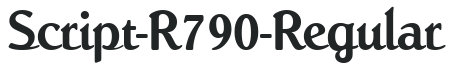 Script-R790-Regular letters preview