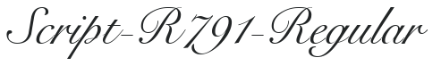Script-R791-Regular letters preview