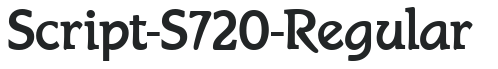 Script-S720-Regular letters preview
