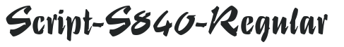 Script-S840-Regular letters preview