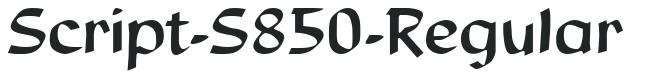 Script-S850-Regular letters preview