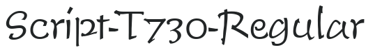 Script-T730-Regular letters preview