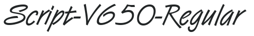 Script-V650-Regular letters preview
