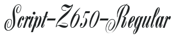 Script-Z650-Regular preview
