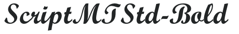 ScriptMTStd-Bold letters preview
