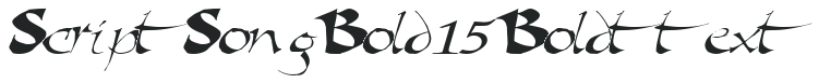 ScriptSongBold15 Bold ttext preview