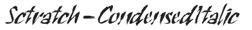 Sctratch-Condensed Italic preview