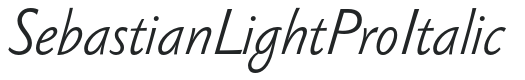 Sebastian Light Pro Italic preview