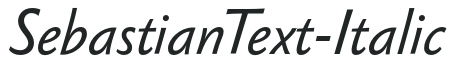 SebastianText-Italic preview