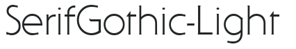 SerifGothic-Light preview