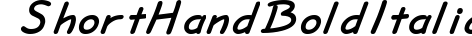 Short Hand BoldItalic preview
