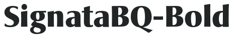 SignataBQ-Bold preview