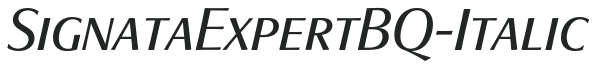 SignataExpertBQ-Italic preview