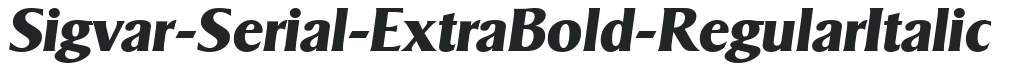 Sigvar-Serial-ExtraBold-RegularItalic preview