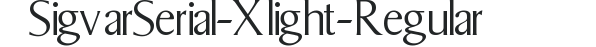 SigvarSerial-Xlight-Regular preview