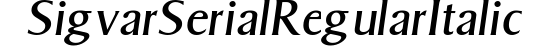 Sigvar-Serial-RegularItalic preview