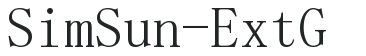 SimSun-ExtG letters preview