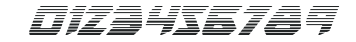 Skirmisher Gradient Italic numbers preview
