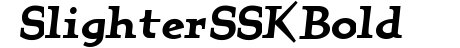 SlighterSSK Bold preview