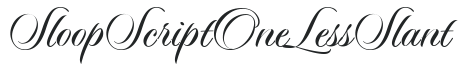 Sloop Script One LessSlant letters preview