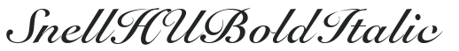Snell HU Bold Italic preview