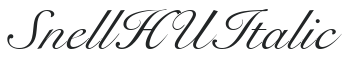 Snell HU Italic preview