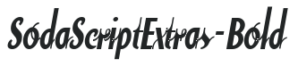 SodaScriptExtras-Bold preview