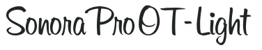 SonoraProOT-Light letters preview