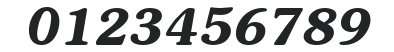 South Bold Italic numbers preview