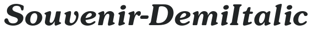 Souvenir-DemiItalic preview