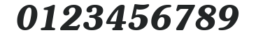 Souvenir Demi HU Italic numbers preview