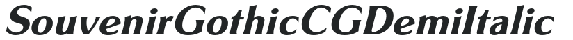 Souvenir Gothic CG Demi Italic preview