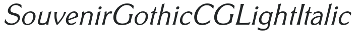 Souvenir Gothic CG Light Italic preview