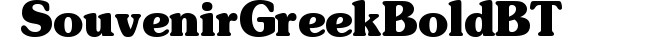 Souvenir Greek Bold BT preview