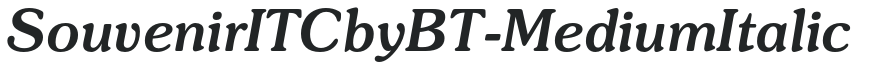 SouvenirITCbyBT-MediumItalic preview