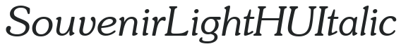 Souvenir Light HU Italic preview