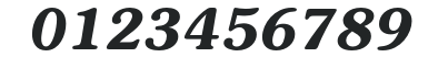 SouvenirStd-DemiItalic numbers preview