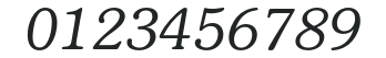SouvenirStd-LightItalic numbers preview
