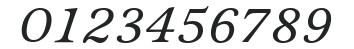 Sovereign-MediumItalic numbers preview